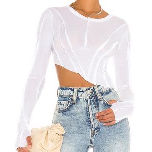 Sami Miro Vintage Asymmetrical Top White, Medium